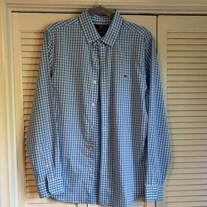 Vineyard Vines Blue and White Checkered Shirt- button down